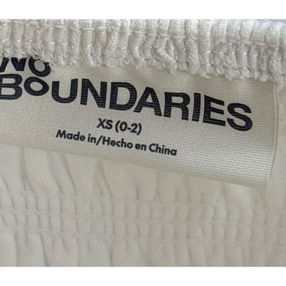 No Boundaries Smocked Cami Crop Top Winter White Size XS (0-2) New - Picture 4 of 5